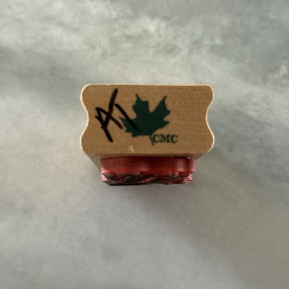 CMC Canadian Maple Collection Merry Christmas Wood Stamp Holiday Phrase Stars - Picture 3 of 4